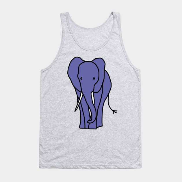 Very Peri Periwinkle Blue Big Elephant Color of the Year 2022 Tank Top by ellenhenryart